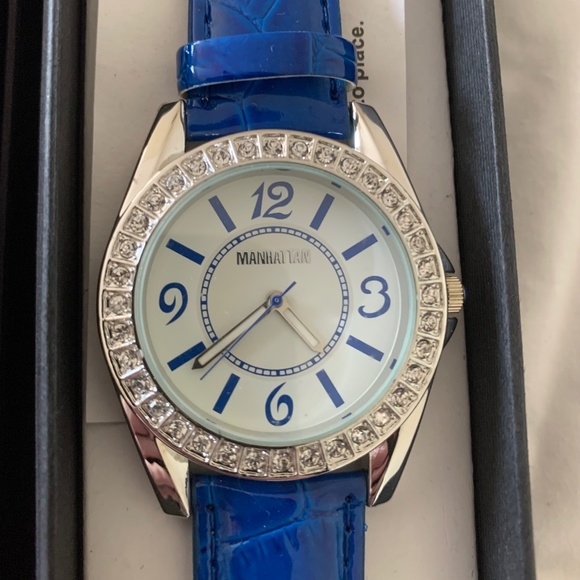 NWT Manhattan by Crotan Quartz Watches, Leather bands, Set of 6, 5 w/stops - Picture 9 of 12